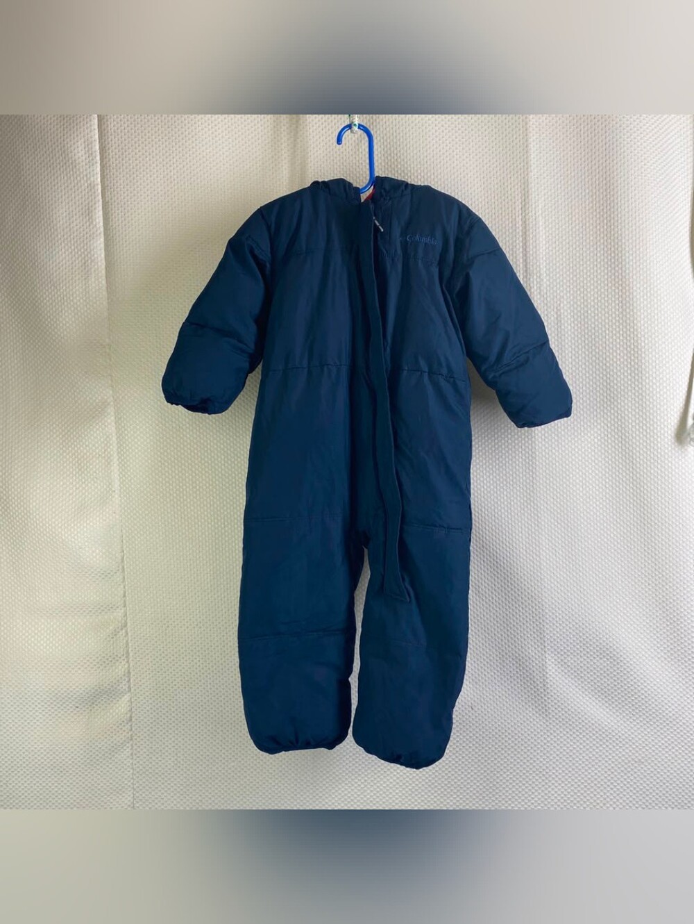 Columbia Snuggly Bunny Down Bunting Snowsuit Navy Blue 18-24 Months